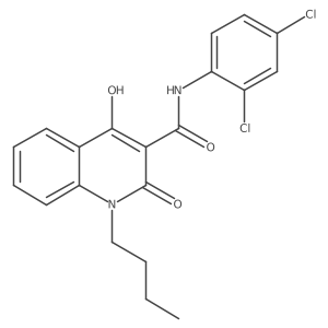1-butyl-N-(2,4-dichlorophenyl)-4-hydroxy-2-oxo-1,2-dihydroquinoline-3-carboxamide Structure
