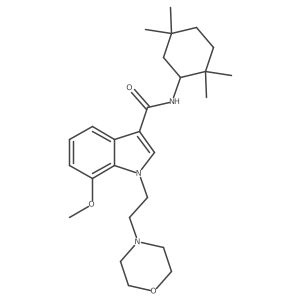 1H-Indole-3-carboxamide, 7-methoxy-1-[2-(4-morpholinyl)ethyl]-N-(2,2,5,5-tetramethylcyclohexyl)- Structure