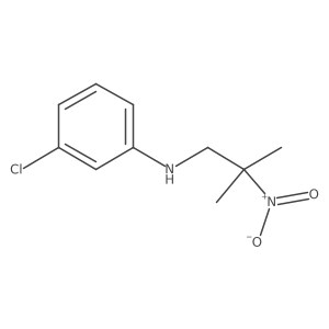 3-chloro-N-(2-methyl-2-nitropropyl)aniline结构式