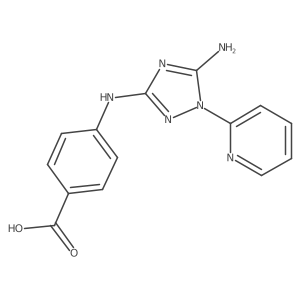 4-(5-amino-1-pyridin-2-yl-1H-[1,2,4]triazol-3-ylamino)-benzoic acid结构式
