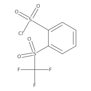 2-Trifluoromethanesulfonylbenzene-1-sulfonyl chloride结构式