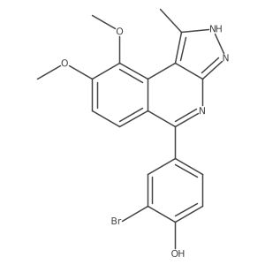 2-Bromo-4-[1-methyl-8,9-bis(methyloxy)-3h-pyrazolo[3,4-c]isoquinolin-5-yl]phenol结构式