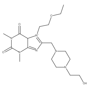 7-(2-ethoxyethyl)-8-[[4-(2-hydroxyethyl)piperazin-1-yl]methyl]-1,3-dimethyl-5H-purin-7-ium-2,6-dione Structure