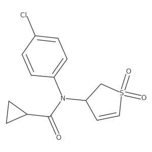 N-(4-chlorophenyl)-N-(1,1-dioxido-2,3-dihydrothiophen-3-yl)cyclopropanecarboxamide Structure