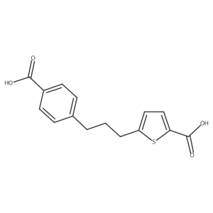 5-[3-(4-Carboxyphenyl)propyl]-2-thiophenecarboxylic acid结构式