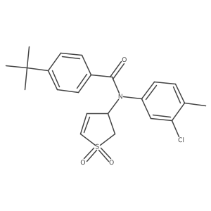 4-(tert-butyl)-N-(3-chloro-4-methylphenyl)-N-(1,1-dioxido-2,3-dihydrothiophen-3-yl)benzamide Structure