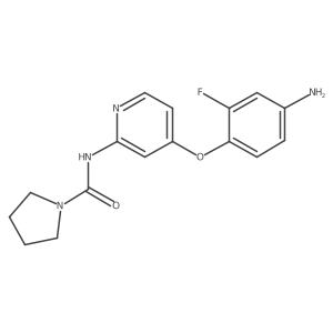 4-(4-Amino-2-fluorophenoxy)-2-[(pyrrolidin-1-yl)carbonylamino]pyridine结构式