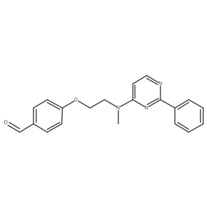 4-[2-[Methyl(2-phenyl-4-pyrimidinyl)amino]ethoxy]benzaldehyde结构式