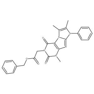 benzyl 2-(1,6,7-trimethyl-2,4-dioxo-8-phenyl-1H-imidazo[2,1-f]purin-3(2H,4H,8H)-yl)acetate Structure
