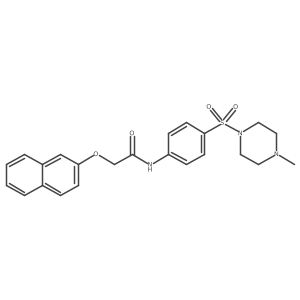 N-{4-[(4-methylpiperazin-1-yl)sulfonyl]phenyl}-2-(naphthalen-2-yloxy)acetamide结构式