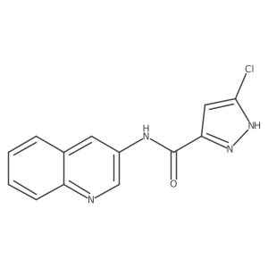 1h-Pyrazole-3-carboxamide,5-chloro-n-3-quinolinyl- Structure