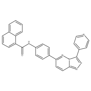 N-(4-(3-(pyridin-4-yl)-[1,2,4]triazolo[4,3-b]pyridazin-6-yl)phenyl)-1-naphthamide Structure