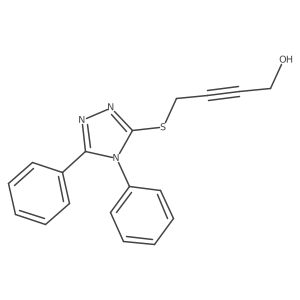 4-[(4,5-diphenyl-4H-1,2,4-triazol-3-yl)sulfanyl]-2-butyn-1-ol Structure