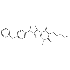 2-(2-Ethoxyethyl)-4-methyl-6-(4-phenoxyphenyl)-7,8-dihydropurino[7,8-a]imidazole-1,3-dione结构式