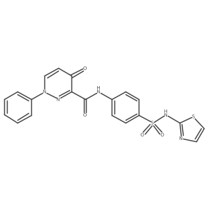 4-oxo-1-phenyl-N-[4-(1,3-thiazol-2-ylsulfamoyl)phenyl]-1,4-dihydropyridazine-3-carboxamide结构式