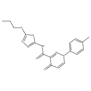 1-(4-methylphenyl)-4-oxo-N-[5-(propylsulfanyl)-1,3,4-thiadiazol-2-yl]-1,4-dihydropyridazine-3-carboxamide Structure