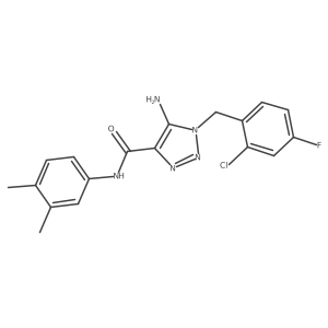 5-amino-1-[(2-chloro-4-fluorophenyl)methyl]-N-(3,4-dimethylphenyl)-1H-1,2,3-triazole-4-carboxamide结构式