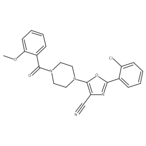 2-(2-Chlorophenyl)-5-(4-(2-methoxybenzoyl)piperazin-1-yl)oxazole-4-carbonitrile结构式