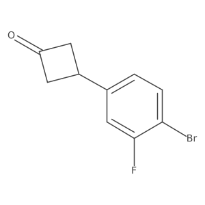 3-(4-Bromo-3-fluorophenyl)cyclobutan-1-one结构式