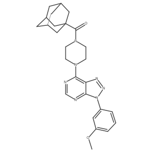 1-(adamantane-1-carbonyl)-4-[3-(3-methoxyphenyl)-3H-[1,2,3]triazolo[4,5-d]pyrimidin-7-yl]piperazine结构式