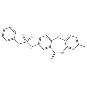 N-(8-methyl-11-oxo-10,11-dihydrodibenzo[b,f][1,4]oxazepin-2-yl)-1-phenylmethanesulfonamide结构式
