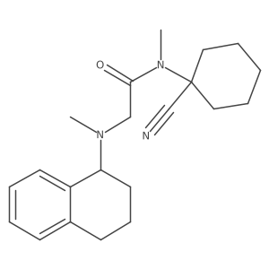 N-(1-cyanocyclohexyl)-N-methyl-2-[methyl(1,2,3,4-tetrahydronaphthalen-1-yl)amino]acetamide结构式