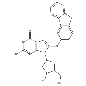 2a(2)-Deoxy-8-(9H-fluoren-3-ylamino)guanosine Structure