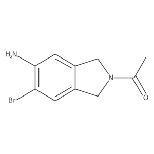 1-(5-amino-6-bromo-2,3-dihydro-1H-isoindol-2-yl)ethan-1-one Structure