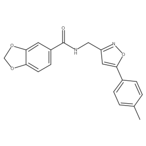 N-((5-(p-tolyl)isoxazol-3-yl)methyl)benzo[d][1,3]dioxole-5-carboxamide结构式