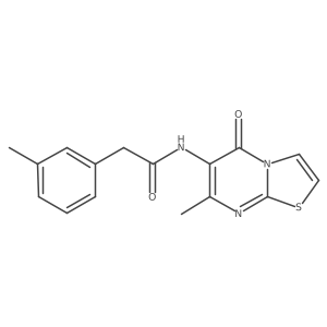N-(7-methyl-5-oxo-5H-thiazolo[3,2-a]pyrimidin-6-yl)-2-(m-tolyl)acetamide结构式