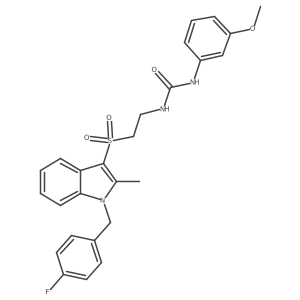 1-(2-((1-(4-fluorobenzyl)-2-methyl-1H-indol-3-yl)sulfonyl)ethyl)-3-(3-methoxyphenyl)urea Structure
