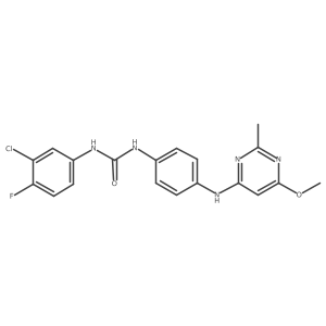 1-(3-Chloro-4-fluorophenyl)-3-(4-((6-methoxy-2-methylpyrimidin-4-yl)amino)phenyl)urea Structure