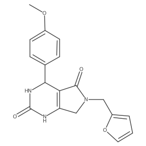 6-(furan-2-ylmethyl)-4-(4-methoxyphenyl)-3,4,6,7-tetrahydro-1H-pyrrolo[3,4-d]pyrimidine-2,5-dione Structure