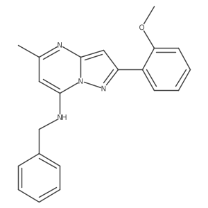 N-benzyl-2-(2-methoxyphenyl)-5-methylpyrazolo[1,5-a]pyrimidin-7-amine Structure