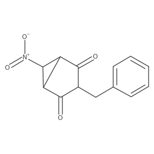6-Nitro-3-(phenylmethyl)bicyclo[3.1.0]hexane-2,4-dione结构式