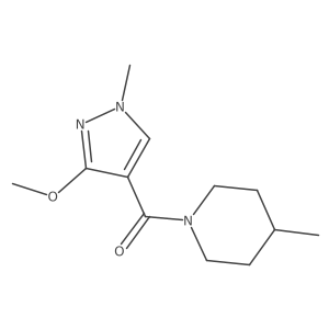 (3-methoxy-1-methyl-1H-pyrazol-4-yl)(4-methylpiperidin-1-yl)methanone结构式