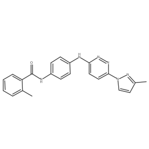 2-methyl-N-(4-{[6-(3-methyl-1H-pyrazol-1-yl)pyridazin-3-yl]amino}phenyl)benzamide结构式