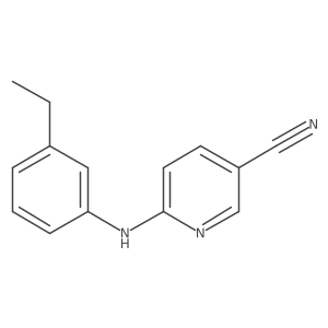 6-[(3-Ethylphenyl)amino]-3-pyridinecarbonitrile结构式