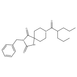 3-Benzyl-8-(2-propylpentanoyl)-1,3,8-triazaspiro[4.5]decane-2,4-dione Structure