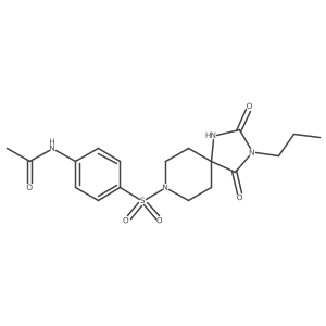 N-(4-((2,4-dioxo-3-propyl-1,3,8-triazaspiro[4.5]decan-8-yl)sulfonyl)phenyl)acetamide结构式