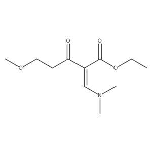 Ethyl 2-[(dimethylamino)methylene]-5-methoxy-3-oxopentanoate结构式