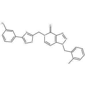 6-{[3-(3-bromophenyl)-1,2,4-oxadiazol-5-yl]methyl}-3-(2-methylbenzyl)-3,6-dihydro-7H-[1,2,3]triazolo[4,5-d]pyrimidin-7-one Structure