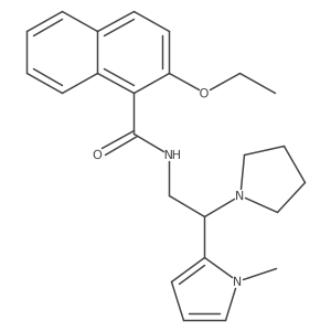 2-ethoxy-N-(2-(1-methyl-1H-pyrrol-2-yl)-2-(pyrrolidin-1-yl)ethyl)-1-naphthamide Structure