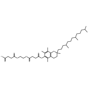 Poly(oxy-1,2-ethanediyl), I+/--(3-carboxy-1-oxopropyl)-I-[4-[[(2R)-3,4-dihydro-2,5,7,8-tetramethyl-2-[(4R,8R)-4,8,12-trimethyltridecyl]-2H-1-benzopyran-6-yl]oxy]-1,4-dioxobutoxy]- Structure