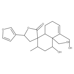 (1R,3R,4R,4aS,5'S,8aR)-5'-(furan-3-yl)-1-hydroxy-8,8a-bis(hydroxymethyl)-3-methylspiro[1,2,3,4a,5,6-hexahydronaphthalene-4,3'-oxolane]-2'-one Structure