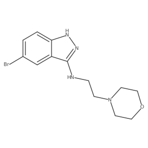 5-Bromo-N-[2-(4-morpholinyl)ethyl]-1H-indazol-3-amine结构式