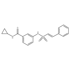 N-cyclopropyl-3-(2-phenylethenesulfonamido)benzamide Structure