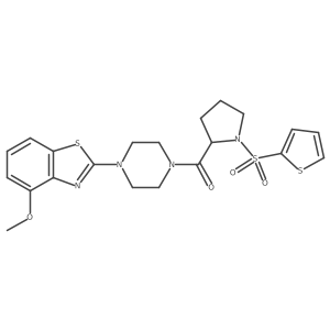 (4-(4-Methoxybenzo[d]thiazol-2-yl)piperazin-1-yl)(1-(thiophen-2-ylsulfonyl)pyrrolidin-2-yl)methanone结构式