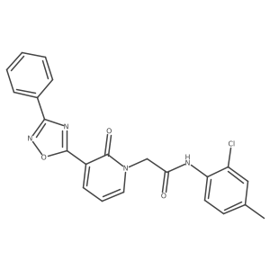 N-(2-chloro-4-methylphenyl)-2-[2-oxo-3-(3-phenyl-1,2,4-oxadiazol-5-yl)pyridin-1(2H)-yl]acetamide Structure