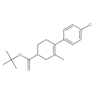 Tert-butyl 4-(4-chlorophenyl)-3-methyl-5,6-dihydropyridine-1(2H)-carboxylate结构式
